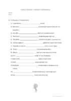 Present Simple/Continuous (Beginners) – worksheet 03