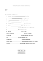 Present Simple/Continuous (Beginners) – worksheet 05