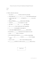 Present Simple/Continuous (Intermediate) – worksheet 01